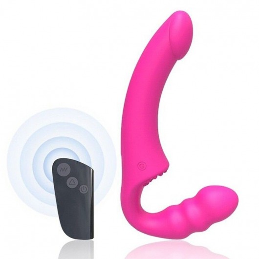 Розовый безремневой страпон Straples Strap-On Dildo - Erokay - купить с доставкой в Обнинске