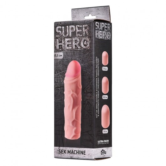 Фаллоудлинитель SUPER HERO Sex Machine - 15,5 см. - Lola Games - в Обнинске купить с доставкой