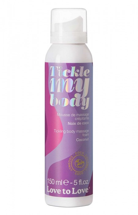 Массажная хрустящая пенка Tickle My Body Coconut с ароматом кокоса - 150 мл. - Love to Love - купить с доставкой в Обнинске