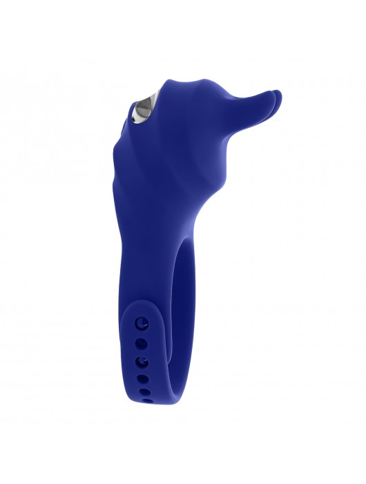 Синее эрекционное виброкольцо с клиторальной подушечкой и пультом ДУ Adjustable Fun Ring - Zero Tolerance - в Обнинске купить с доставкой