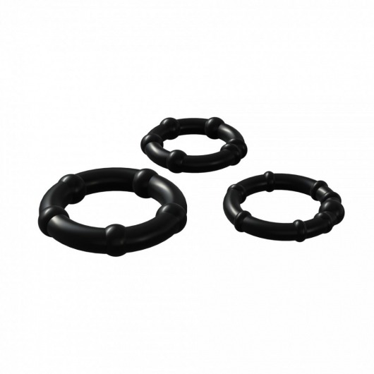 Набор из 3 черных эрекционных колец Babooom Ring Set - Adrien Lastic - в Обнинске купить с доставкой
