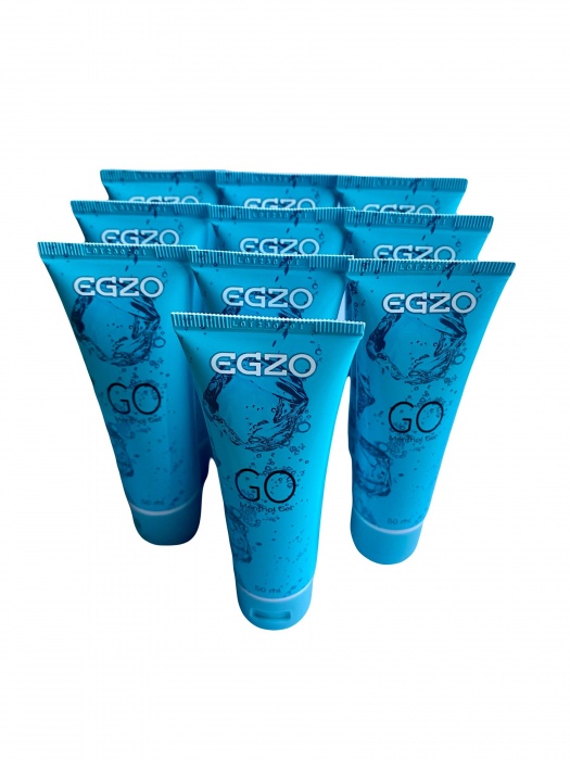 Набор из 10 пролонгирующих лубрикантов на водной основе Egzo Go (по 50 мл.) - EGZO - купить с доставкой в Обнинске