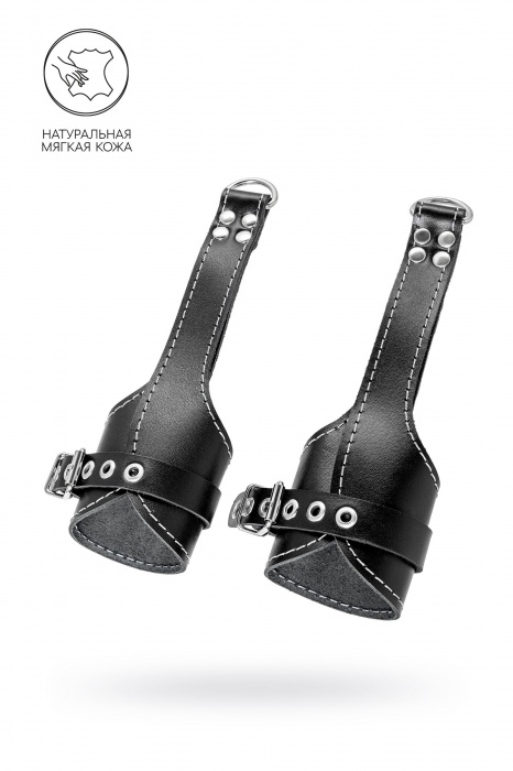 Черные подвесы с белой строчкой - Pecado - купить с доставкой в Обнинске