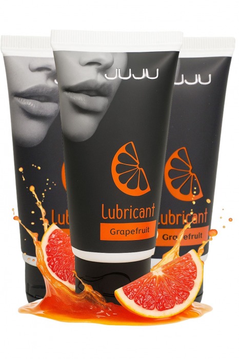 Набор из 3 съедобных лубрикантов JUJU со вкусом грейпфрута - JuJu - купить с доставкой в Обнинске