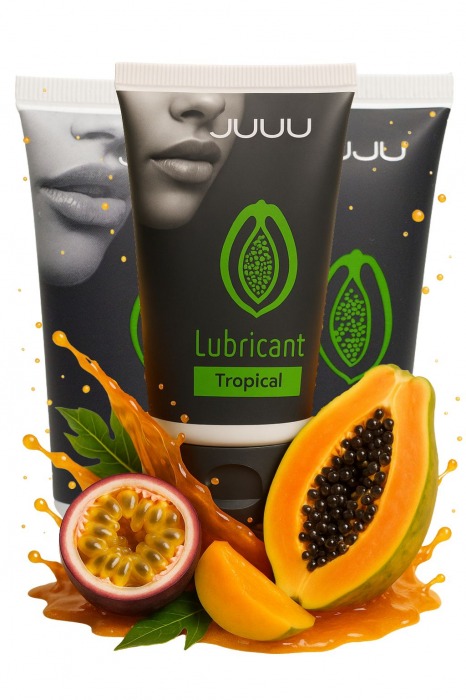 Набор из 3 съедобных лубрикантов JUJU со вкусом тропических фруктов - JuJu - купить с доставкой в Обнинске