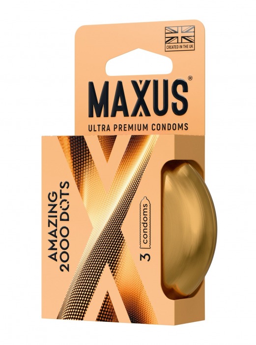 Точечные презервативы MAXUS 2000 Amazing Dots с железным кейсом - 3 шт. - Maxus - купить с доставкой в Обнинске
