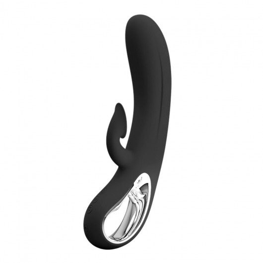 Черный вибратор-кролик Romance Massage - 24 см. - Baile купить в Обнинске с доставкой в Orgasmix.ru Черный вибратор-кролик Romance Massage - 24 см. - Baile