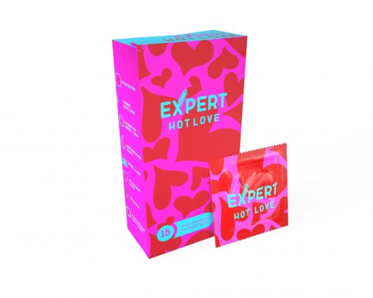 Презервативы с разогревающим эффектом Expert Hot Love - 15 шт. - Expert - купить с доставкой в Обнинске