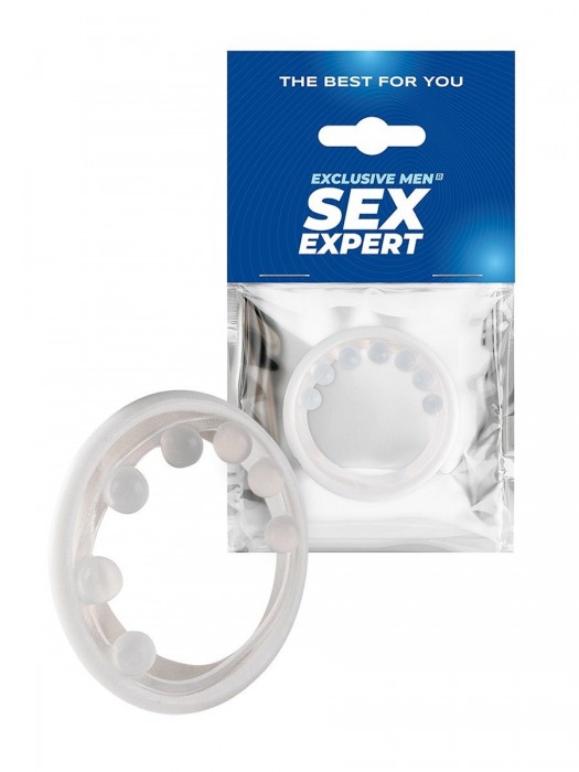 Эрекционное кольцо с мягкой стимулирующей насадкой - Sex Expert - в Обнинске купить с доставкой
