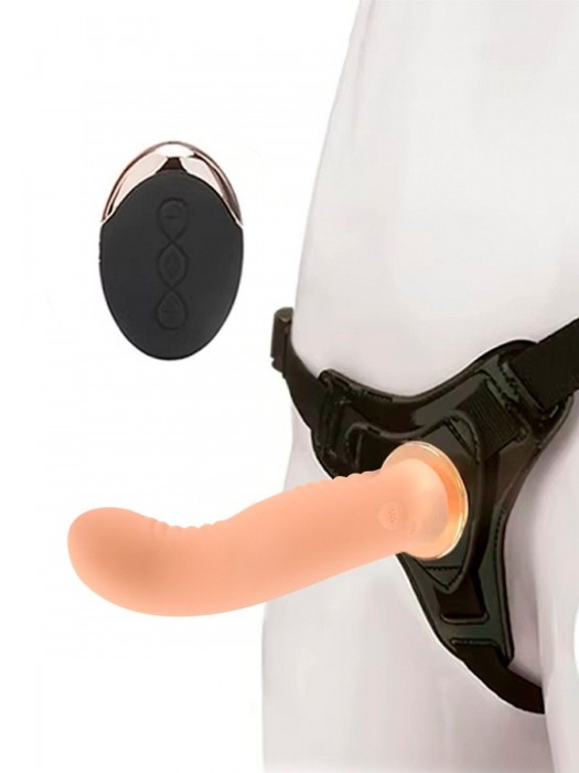 Женский вибрострапон со съемной насадкой и пультом ДУ - Erokay - купить с доставкой в Обнинске