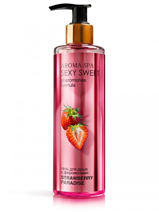 Гель для душа с феромонами и ароматом клубники Strawberry Paradise - 200 мл. -  - Магазин феромонов в Обнинске
