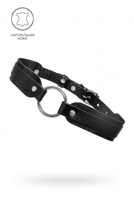 Черный кожаный чокер-ошейник со скруглёнными углами - Pecado - купить с доставкой в Обнинске