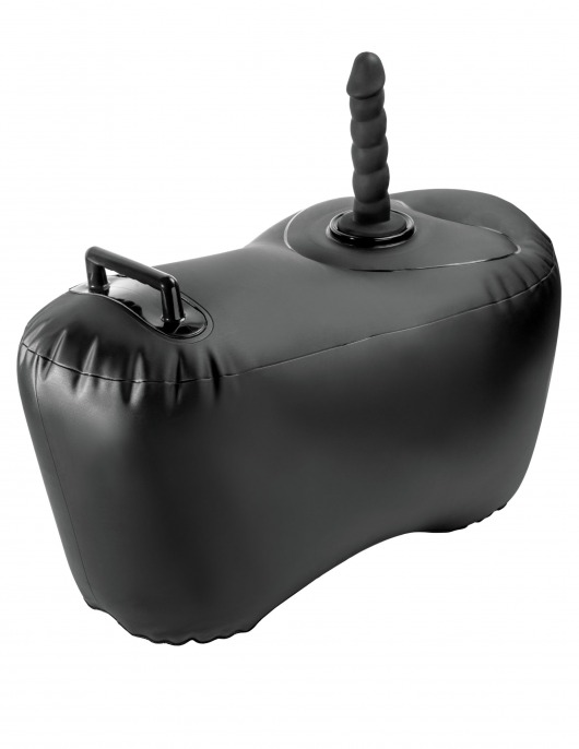 Черное надувное кресло с платформой для фиксации дилдо Body Dock Inflatable Love Seat - Pipedream - купить с доставкой в Обнинске
