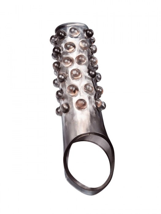 Дымчатая насадка на пенис с выпуклостями - 11 см. - Sex Expert - в Обнинске купить с доставкой