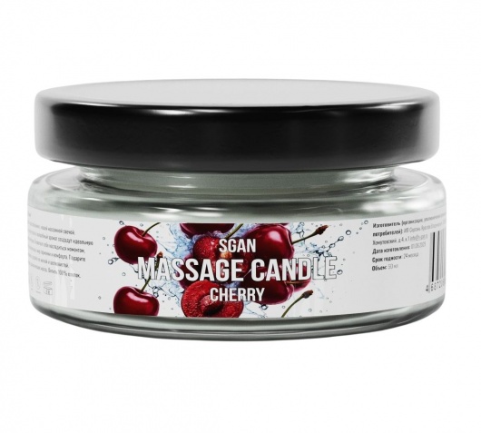 Массажная свеча «Спелая вишня» - 50 мл. - SGAN - купить с доставкой в Обнинске