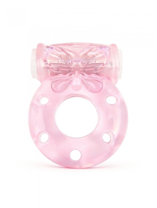 Розовое эрекционное виброкольцо с бабочкой - 1137 - в Обнинске купить с доставкой