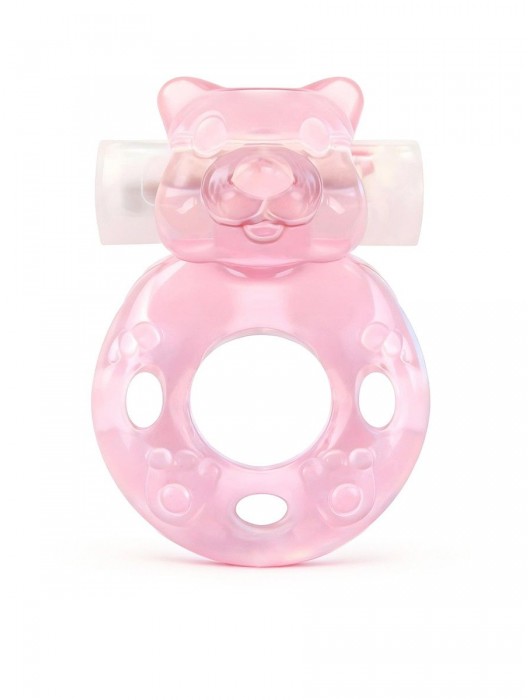 Розовое эрекционное виброкольцо в форме мишки - 1137 - в Обнинске купить с доставкой