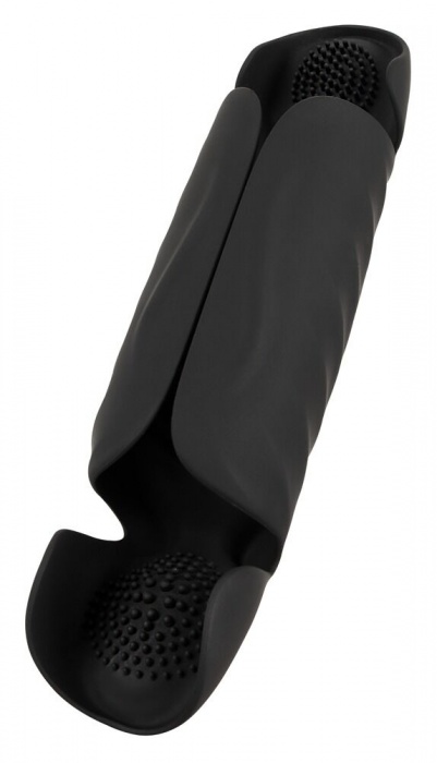 Черный вибромастурбатор с трехточечной стимуляцией Penis Trainer with 3 Point Stimulation - Orion - в Обнинске купить с доставкой