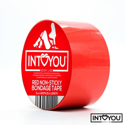 Красный скотч для фиксации Non-Sticky Bondage Tape - 15 м. - Intoyou - купить с доставкой в Обнинске