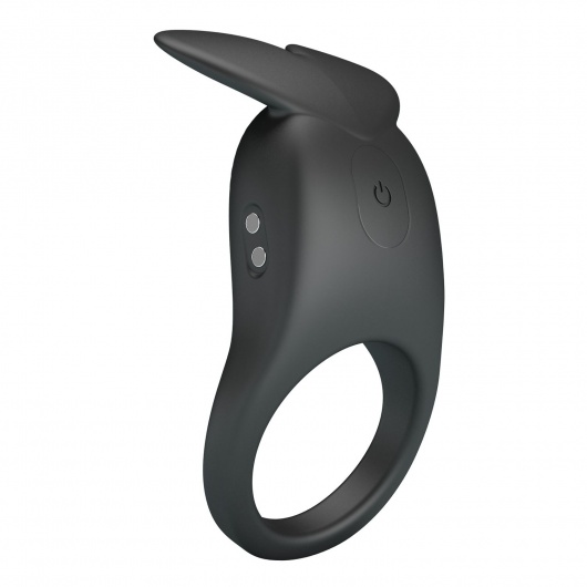 Черное перезаряжаемое виброкольцо Carlton - Baile - в Обнинске купить с доставкой