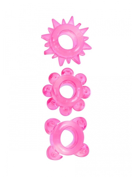 Комплект из 3 розовых эрекционных колец - Erowoman-Eroman - в Обнинске купить с доставкой