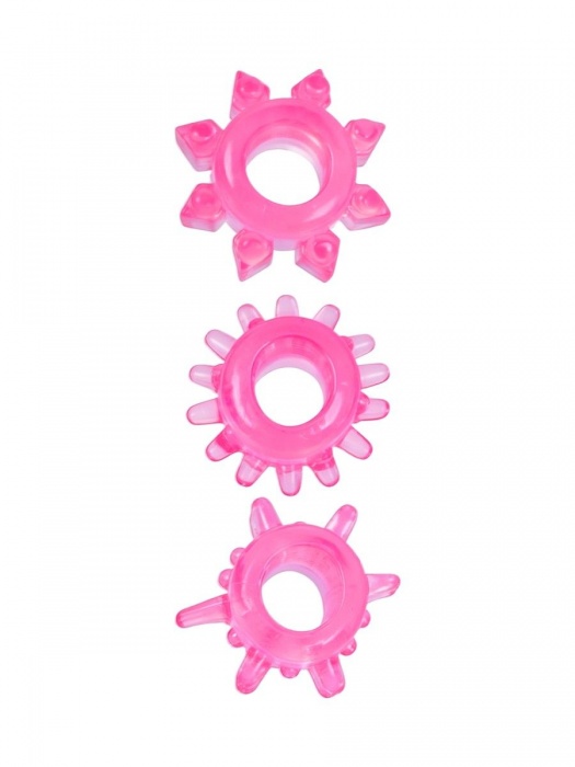 Комплект из трех розовых эрекционных колец - Erowoman-Eroman - в Обнинске купить с доставкой