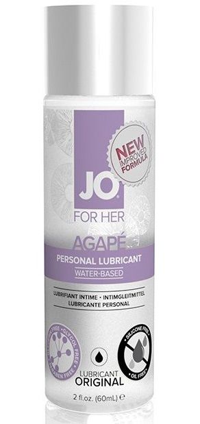 Лубрикант на водной основе для женщин JO AGAPE LUBRICANT ORIGINAL - 60 мл. - System JO - купить с доставкой в Обнинске