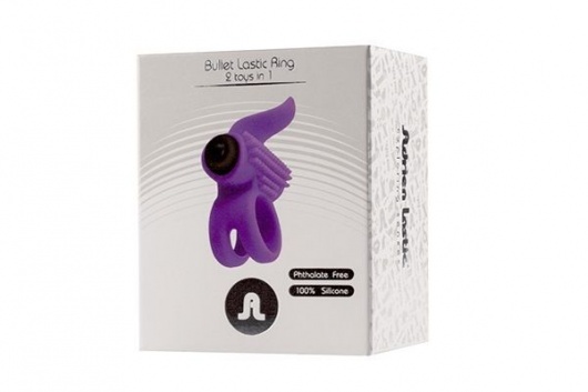 Эрекционное кольцо с подхватом мошонки и стимуляцией клитора Bullet Lastic Ring - Adrien Lastic - в Обнинске купить с доставкой