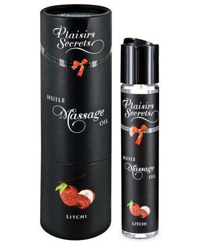 Массажное масло с ароматом личи Huile de Massage Gourmande Litchi - 59 мл. - Plaisir Secret - купить с доставкой в Обнинске