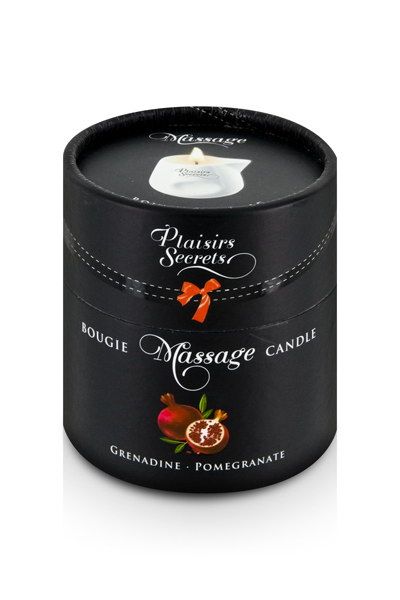 Массажная свеча с ароматом граната Bougie de Massage Gourmande Grenadine - 80 мл. - Plaisir Secret - купить с доставкой в Обнинске