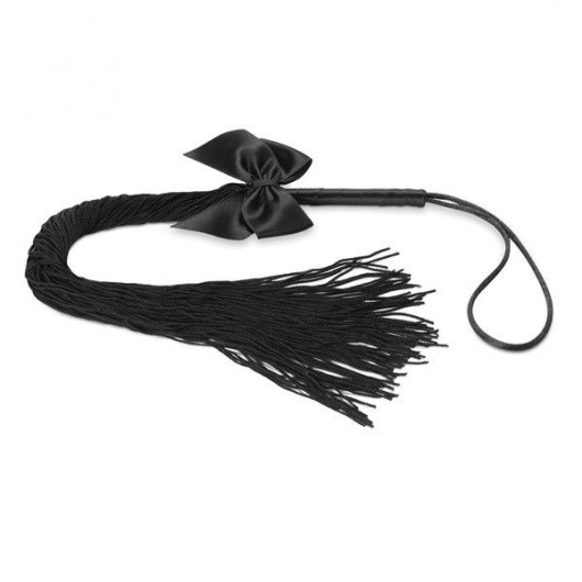 Чёрная плётка Lilly Whip Bijoux - Bijoux Indiscrets - купить с доставкой в Обнинске