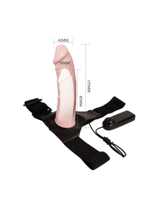 Женский страпон с вибрацией Ultra - 15,5 см. - Baile - купить с доставкой в Обнинске