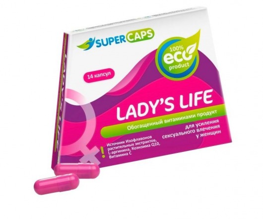 Возбуждающие капсулы Ladys Life - 14 капсул (0,35 гр.) - SuperCaps - купить с доставкой в Обнинске