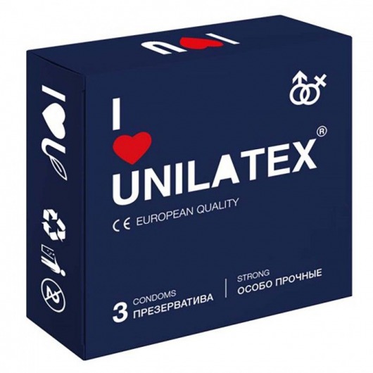 Ультрапрочные презервативы Unilatex Extra Strong - 3 шт. - Unilatex - купить с доставкой в Обнинске