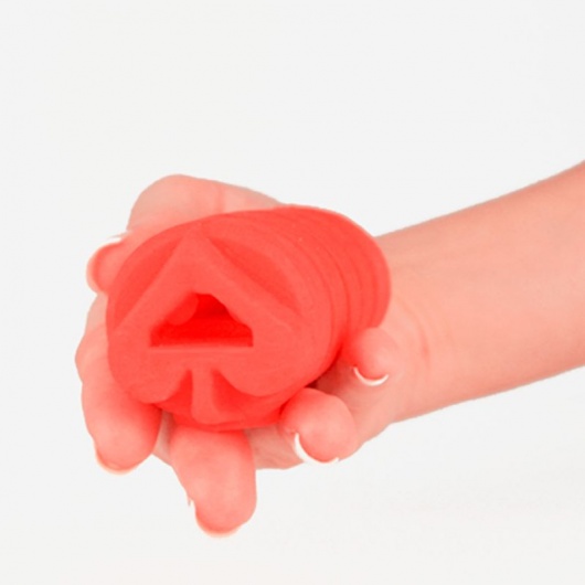 Компактный красный мастурбатор Lingox Poker Spade Edition - Lingox - в Обнинске купить с доставкой