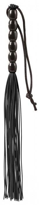 Чёрная мини-плеть из резины Rubber Mini Whip - 22 см. - Blush Novelties - купить с доставкой в Обнинске