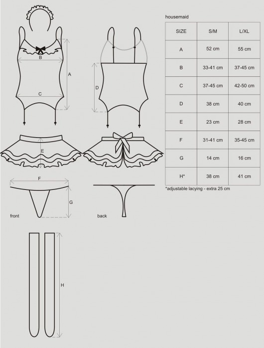 Костюм горничной Housemaid - Obsessive купить с доставкой