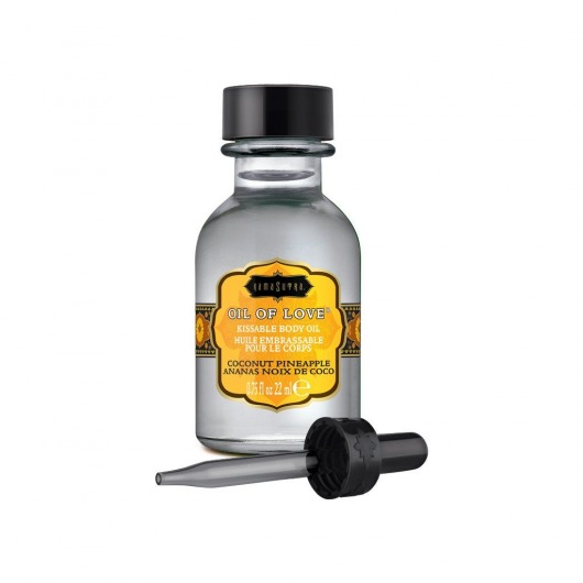 Масло для ласк с ароматом кокоса и ананаса Oil of Love Coconut Pineapple - 22 мл. - Kama Sutra - купить с доставкой в Обнинске