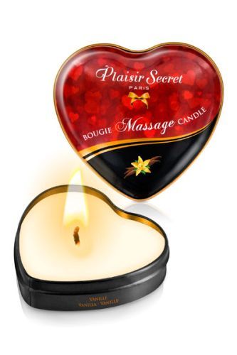 Массажная свеча с ароматом ванили Bougie Massage Candle - 35 мл. - Plaisir Secret - купить с доставкой в Обнинске