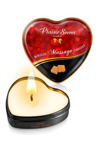 Массажная свеча с ароматом карамели Bougie Massage Candle - 35 мл. - Plaisir Secret - купить с доставкой в Обнинске