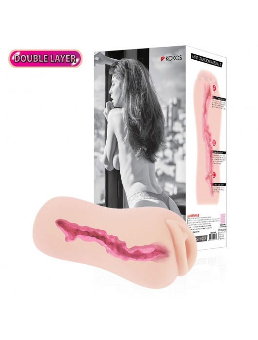 Мастурбатор-вагина Sanda с рельефным тоннелем - KOKOS - в Обнинске купить с доставкой