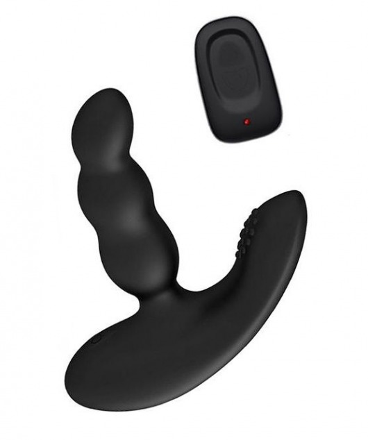 Черный силиконовый стимулятор простаты Levett Nitoc с пультом ДУ - Levett - в Обнинске купить с доставкой