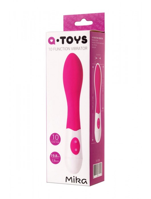 Розовый вибратор A-Toys Mika - 19,8 см. - A-toys
