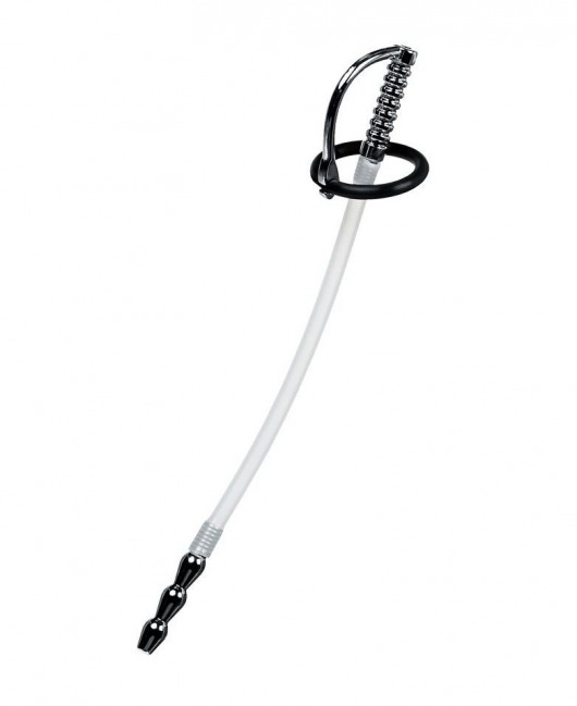 Силиконовый уретральный плаг со сменными фиксирующими кольцами Metal - ToyFa - купить с доставкой в Обнинске