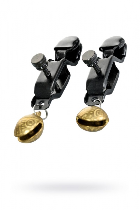 Черно-золотистые зажимы для сосков TOYFA Theatre - ToyFa - купить с доставкой в Обнинске