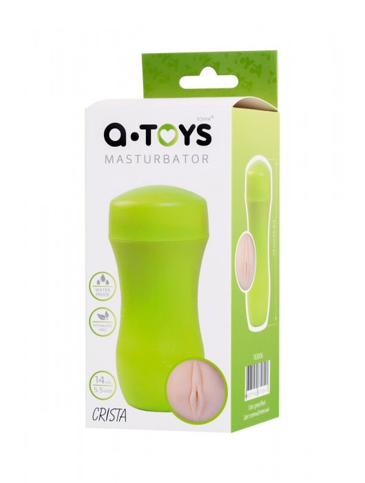 Мастурбатор-вагина A-Toys в зеленой колбе - A-toys - в Обнинске купить с доставкой