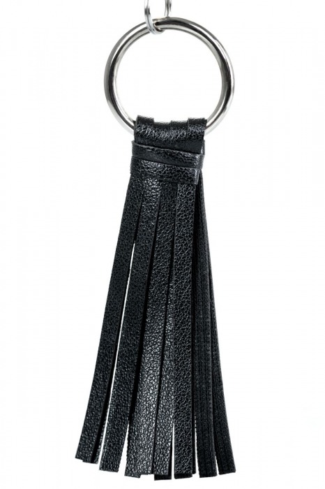 Черно-серебристые зажимы для сосков Theatre с кисточками - ToyFa - купить с доставкой в Обнинске