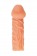 Телесная закрытая насадка с венками Cock Sleeve Size S - 13,8 см. - KOKOS - в Обнинске купить с доставкой
