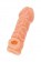 Телесная закрытая насадка с венками Cock Sleeve Size S - 13,8 см. - KOKOS - в Обнинске купить с доставкой