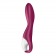 Малиновый вибромассажер для стимуляции G-точки Heated Thrill - 20,6 см. - Satisfyer